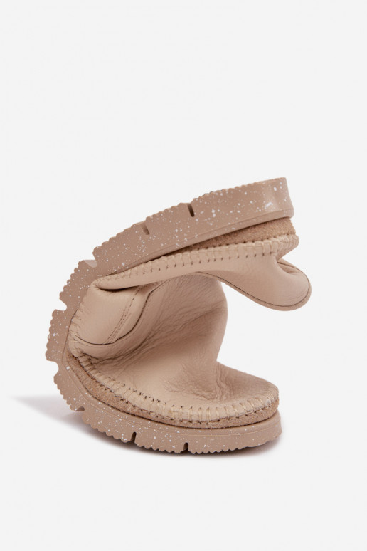 Moteriški odiniai užsegami batai Tai turiciejka 03512-04 smėlio spalvos