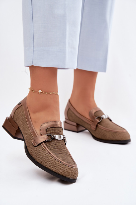 batai Moteriškas su kulniukais Su puošniais Detalem rudos spalvos Meliva