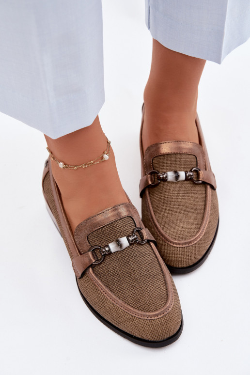 batai Moteriškas su kulniukais Su puošniais Detalem rudos spalvos Meliva