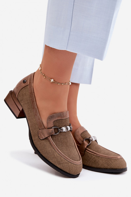 batai Moteriškas su kulniukais Su puošniais Detalem rudos spalvos Meliva