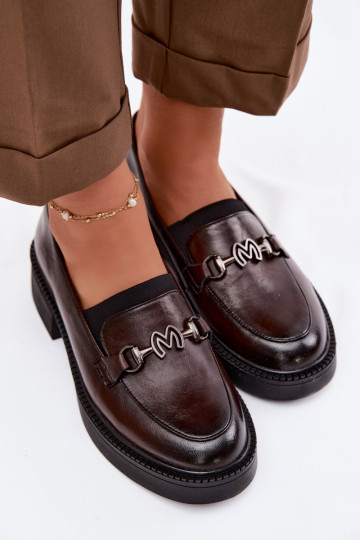 Oda moteriški mokasinai Su puošniais Detalem Vinceza 39985 CzekoladoĮe