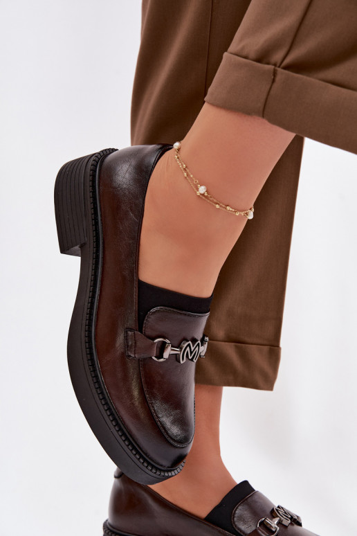 Oda moteriški mokasinai Su puošniais Detalem Vinceza 39985 CzekoladoĮe