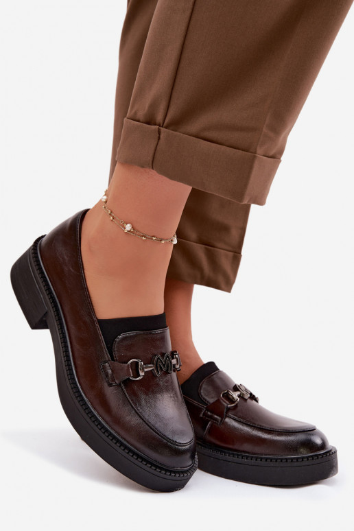 Oda moteriški mokasinai Su puošniais Detalem Vinceza 39985 CzekoladoĮe