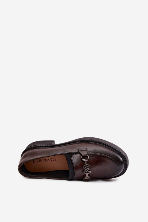 Oda moteriški mokasinai Su puošniais Detalem Vinceza 39985 CzekoladoĮe