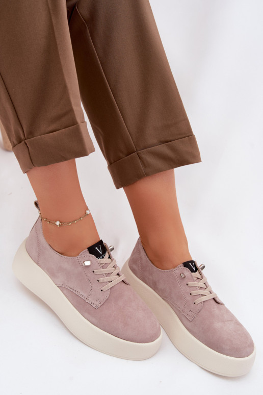 iš zomšos batai Moteriškas su platforma Vinceza 79605 smėlio spalvos