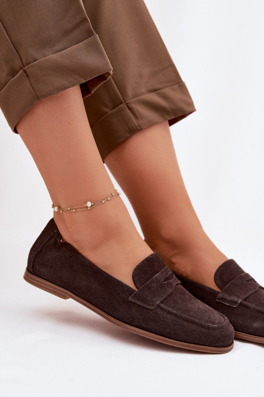 MokasinaisuĮjungtaturalnego iš zomšosu Vinceza 18122 CzekoladoĮe