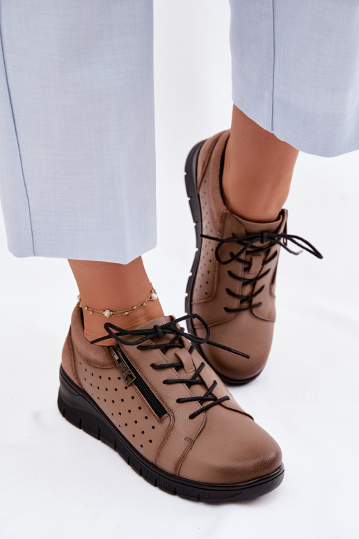 Oda batai Moteriškas su platforma Vinceza 39977 smėlio spalvos