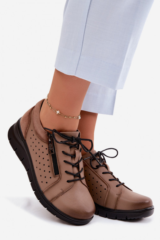 Oda batai Moteriškas su platforma Vinceza 39977 smėlio spalvos