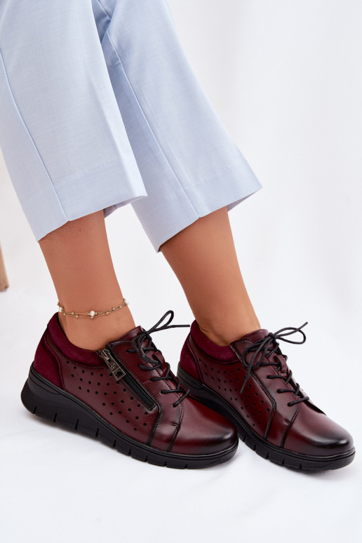 Oda batai Moteriškas su platforma Vinceza 39977 bordo spalvos