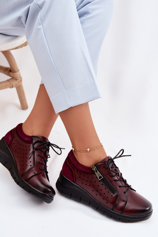 Oda batai Moteriškas su platforma Vinceza 39977 bordo spalvos