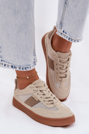 Sneakers modelio batai Moteriškas Big Star TT274759 smėlio spalvos