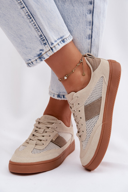 Sneakers modelio batai Moteriškas Big Star TT274759 smėlio spalvos