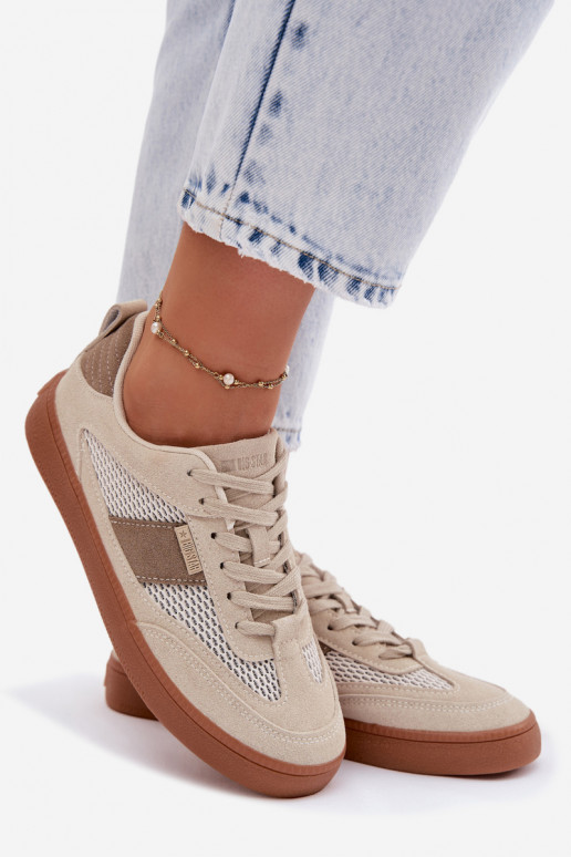 Sneakers modelio batai Moteriškas Big Star TT274759 smėlio spalvos