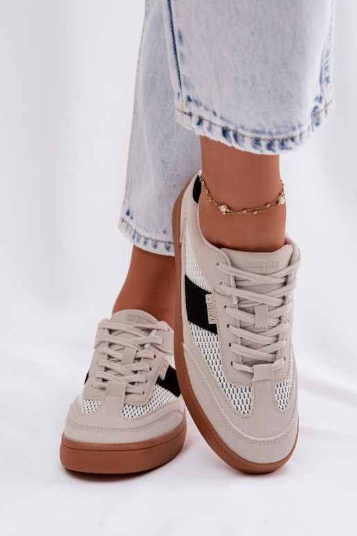 Sneakers modelio batai Moteriškas Big Star TT274758 pilkos spalvos