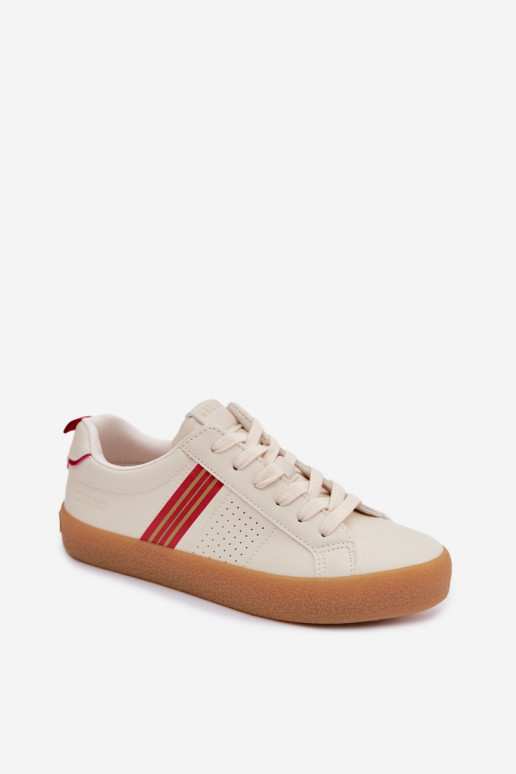 Eko Oda Sneakers modelio batai Moteriškas Big Star TT274307 dramblio kaulo spalvos