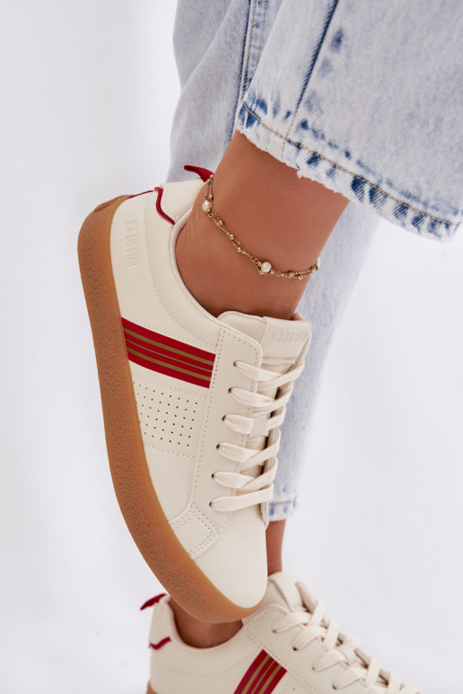 Eko Oda Sneakers modelio batai Moteriškas Big Star TT274307 dramblio kaulo spalvos