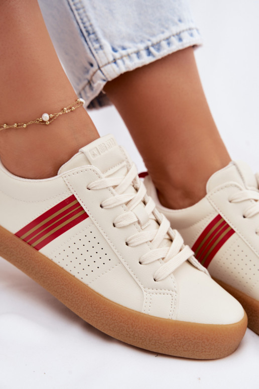 Eko Oda Sneakers modelio batai Moteriškas Big Star TT274307 dramblio kaulo spalvos