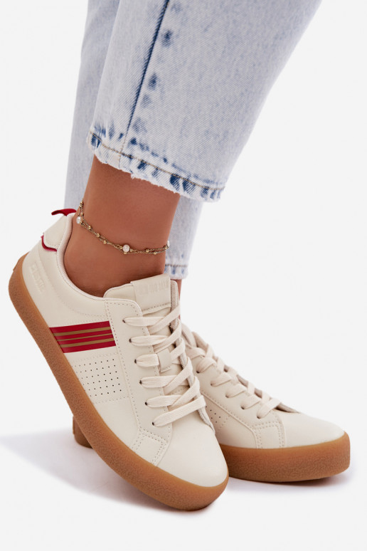 Eko Oda Sneakers modelio batai Moteriškas Big Star TT274307 dramblio kaulo spalvos