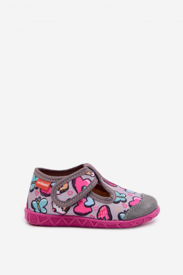 Šlepetės Milami Vaikiški su lipniais užsegimais pilkos spalvos Jasimrra 2