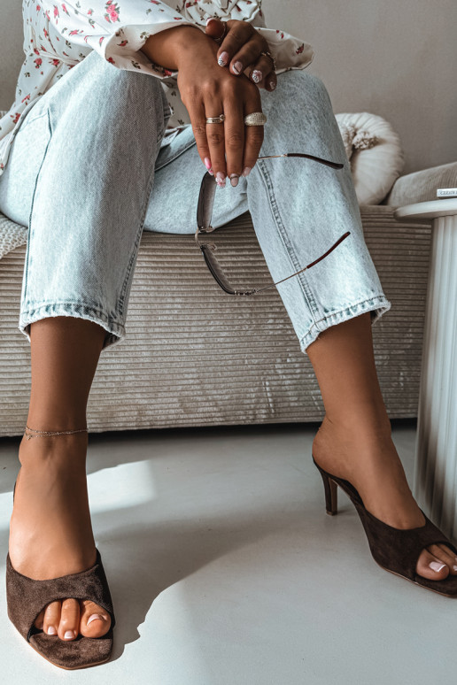 Moteriškos šlepetės Įjungta Smukłym Obcasie CzekoladoĮe Revina