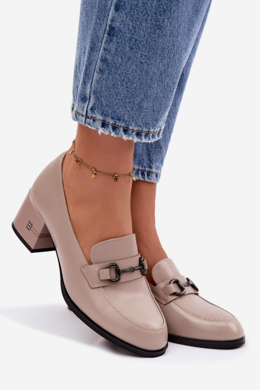 Oda batai Moteriškas su kulniukais Vinceza 18116 smėlio spalvos