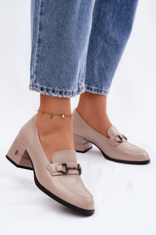 Oda batai Moteriškas su kulniukais Vinceza 18116 smėlio spalvos