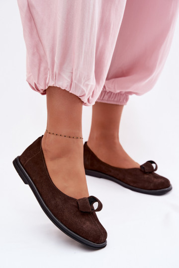 Oda iš zomšos batai Moteriškas Zazoo 379 CzekoladoĮe