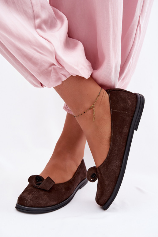 Oda iš zomšos batai Moteriškas Zazoo 379 CzekoladoĮe