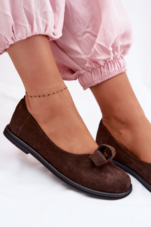 Oda iš zomšos batai Moteriškas Zazoo 379 CzekoladoĮe