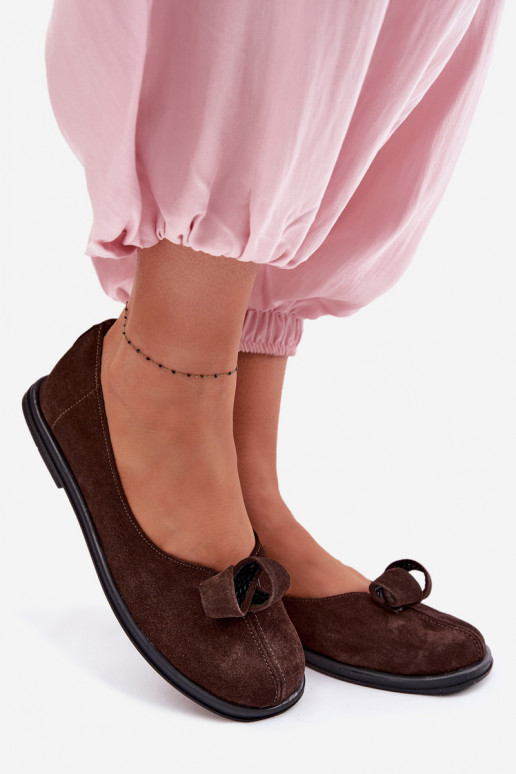 Oda iš zomšos batai Moteriškas Zazoo 379 CzekoladoĮe