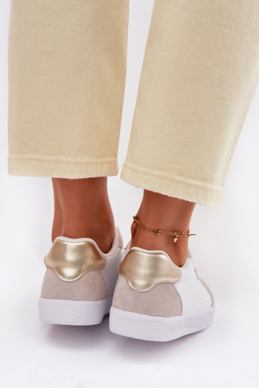 Sneakers modelio batai MoteriškassuĮjungtaturalnej Skóry S.Barski LR61-7091 baltos spalvos