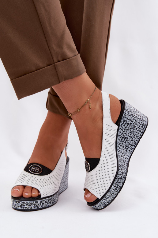 Oda Platforminės basutės S.Barski LR61-7010 baltos spalvos