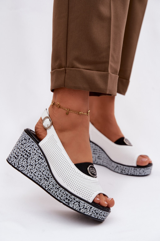 Oda Platforminės basutės S.Barski LR61-7010 baltos spalvos