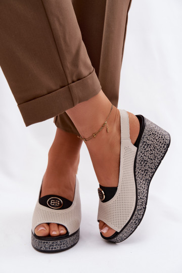 Oda Platforminės basutės S.Barski LR61-7010 smėlio spalvos