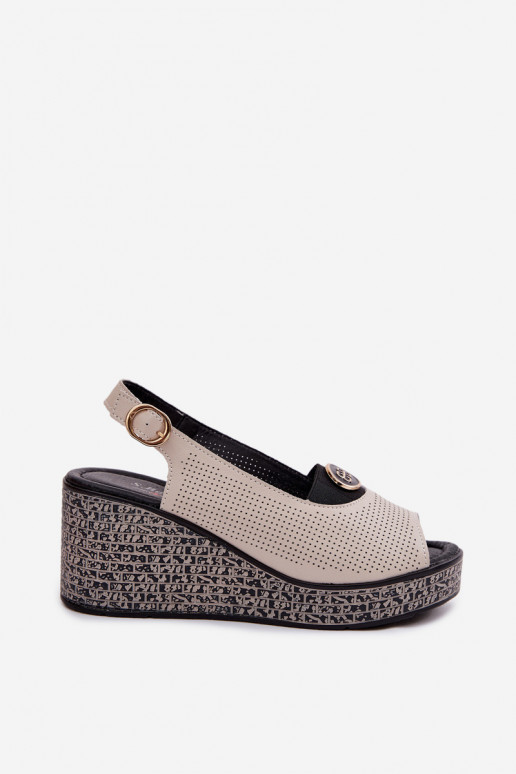 Oda Platforminės basutės S.Barski LR61-7010 smėlio spalvos