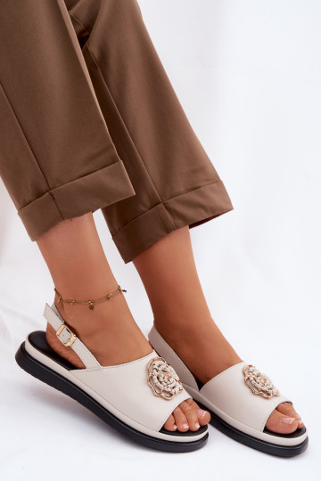 Moteriškos basutės Moteriškas Su puošniais Detalem D&A GR61-5937 smėlio spalvos