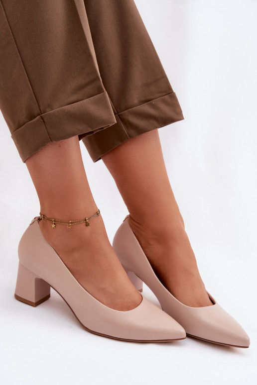 Bateliai su kulniukais Sergio Leone PB413 KremoĮy rožinės spalvos