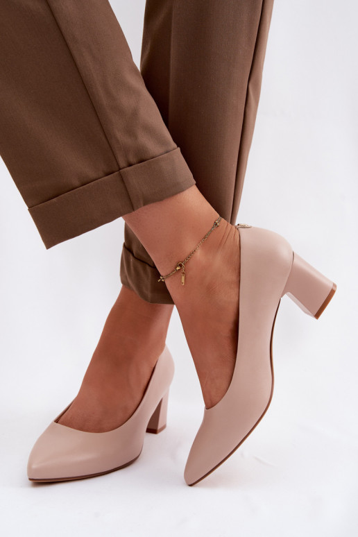 Bateliai su kulniukais Sergio Leone PB413 KremoĮy rožinės spalvos