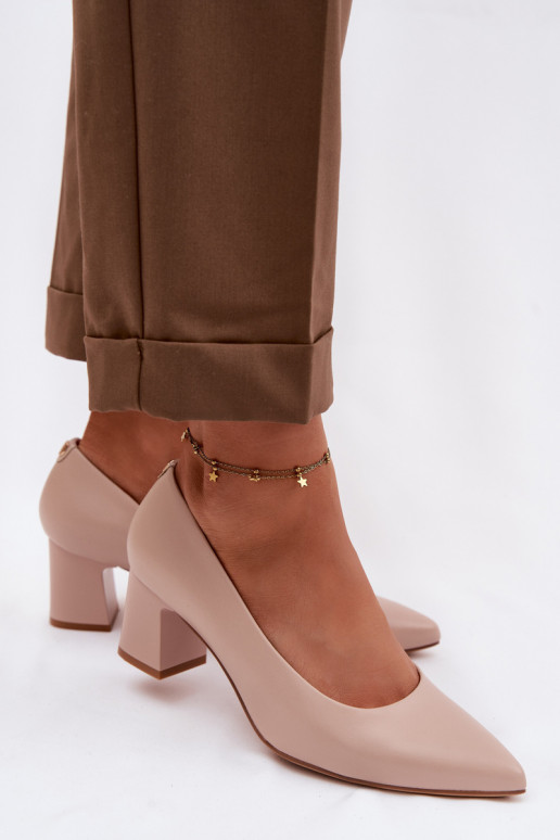 Bateliai su kulniukais Sergio Leone PB413 KremoĮy rožinės spalvos