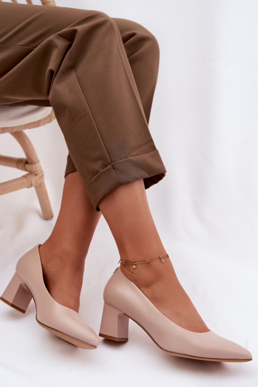 Bateliai su kulniukais Sergio Leone PB413 KremoĮy rožinės spalvos