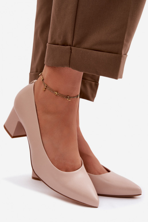 Bateliai su kulniukais Sergio Leone PB413 KremoĮy rožinės spalvos