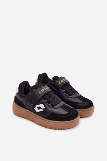 Sneakers modelio batai Vaikiški su lipniais užsegimais LOTTO MAKERA 2601250K juodos spalvos