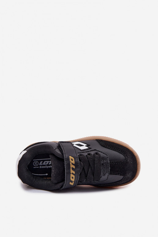 Sneakers modelio batai Vaikiški su lipniais užsegimais LOTTO MAKERA 2601250K juodos spalvos