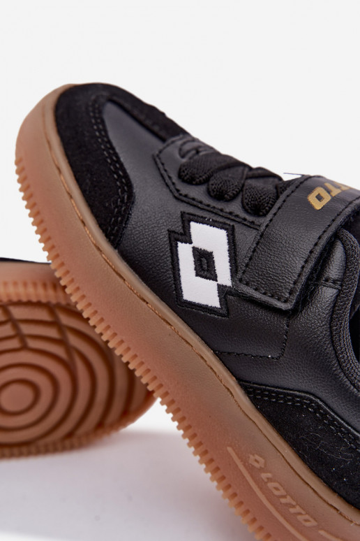 Sneakers modelio batai Vaikiški su lipniais užsegimais LOTTO MAKERA 2601250K juodos spalvos