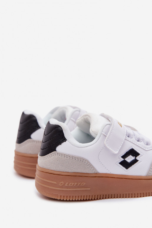 Sneakers modelio batai Vaikiški su lipniais užsegimais LOTTO MAKERA 2601250K baltos spalvos