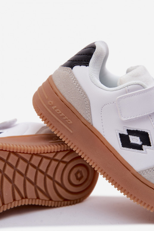 Sneakers modelio batai Vaikiški su lipniais užsegimais LOTTO MAKERA 2601250K baltos spalvos