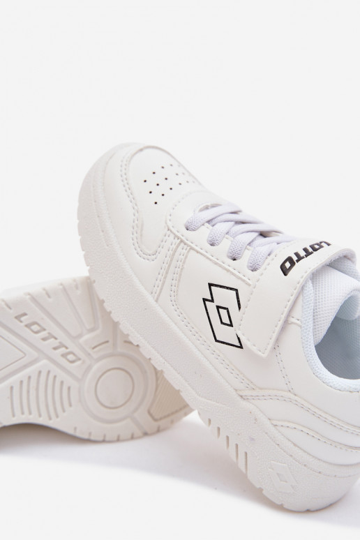 Sneakers modelio batai Vaikiški su lipniais užsegimais LOTTO GROOVIN 2600131K baltos spalvos