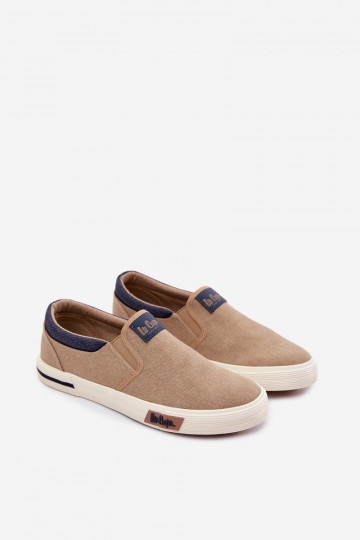 Vyriški laisvalaikio sportbačiai Lee Cooper LCIN-26-02-4089 Slip On smėlio spalvos