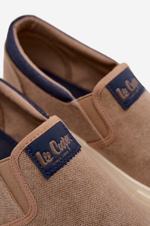 Sportbačiai Vyriški laisvalaikio batai Slip On Lee Cooper LCIN-26-02-4089 smėlio spalvos