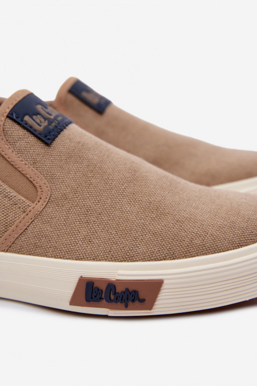 Sportbačiai Vyriški laisvalaikio batai Slip On Lee Cooper LCIN-26-02-4089 smėlio spalvos